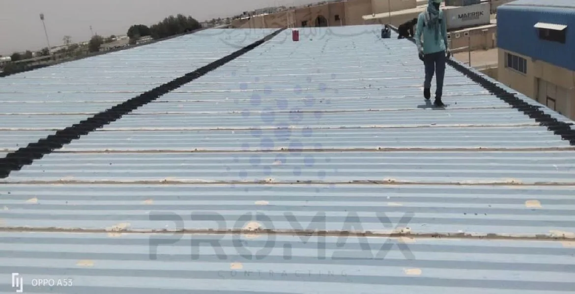 Alriayah Kaf Amanah - metal roof waterproofing project by Promax in Dubai, UAE